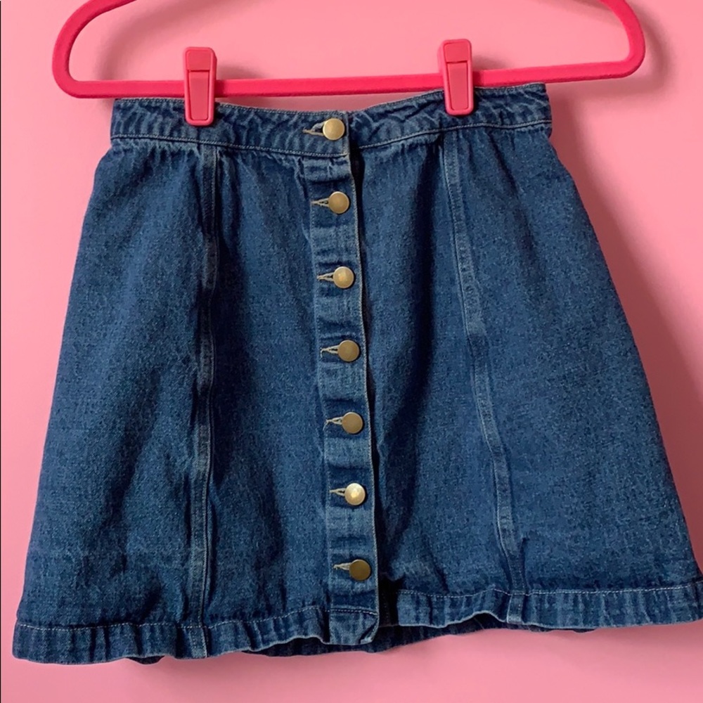 button up Charlotte Russe Jean skirt